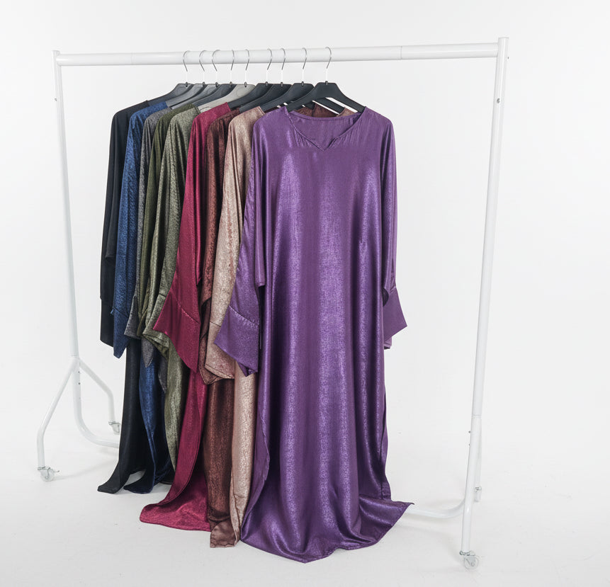 Shimmer Two toned Kaftan with ties in One Size