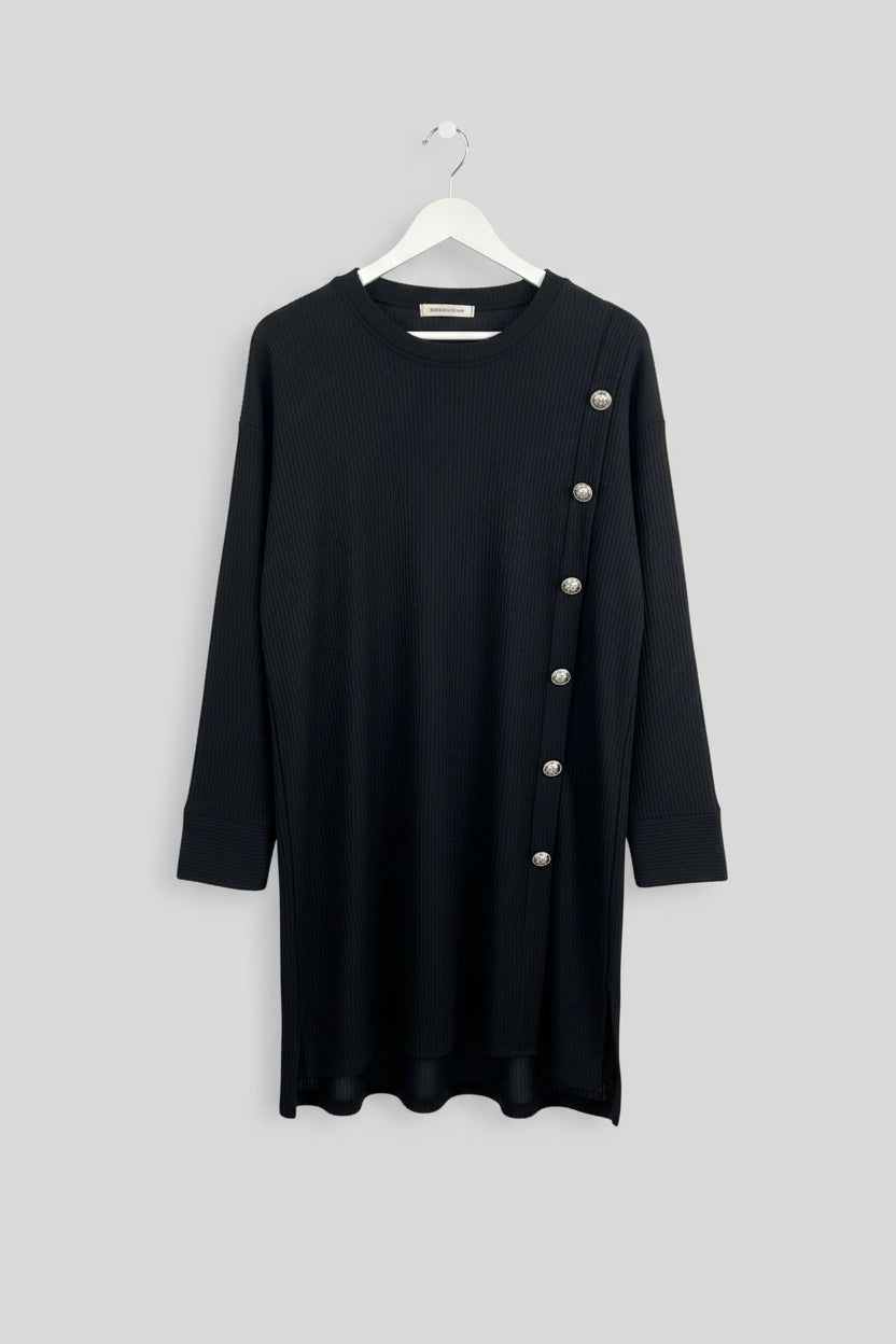 Side Button winter Ribbed Coords