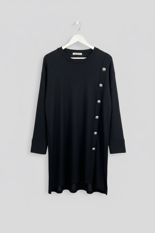 Side Button winter Ribbed Coords