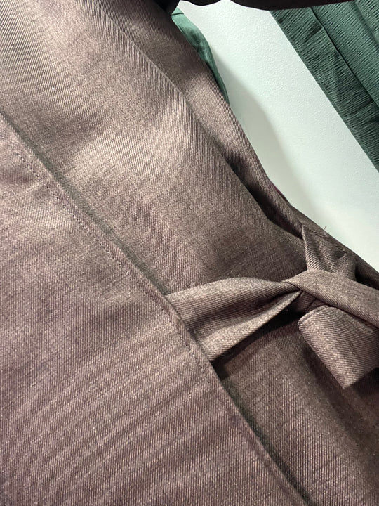 Linen Look Side Knot Wrap Abaya