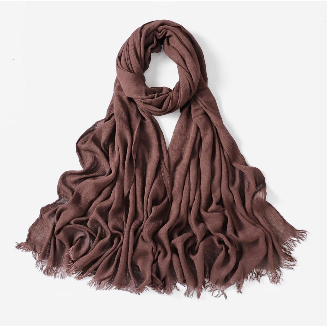 Crinkle Rayon Viscose Hijab/Scarf