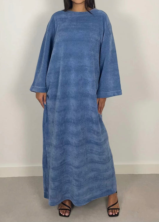 Chenille Velour Winter Midaxi Dress