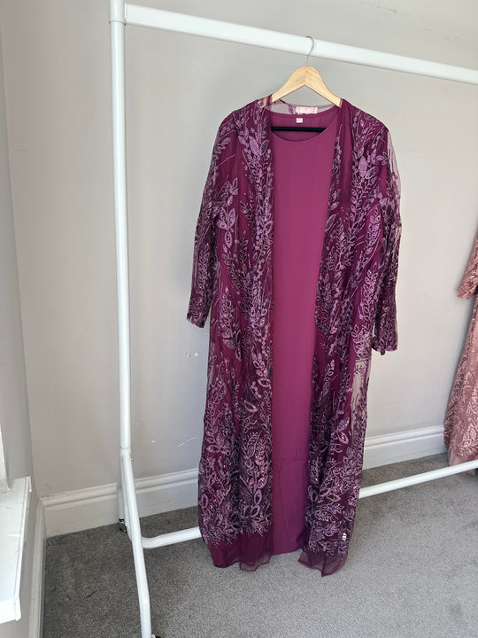 Saqina Embellished Lace Abaya Sets