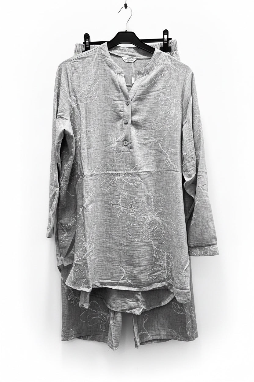 Linen Look Button Pastel Coords set