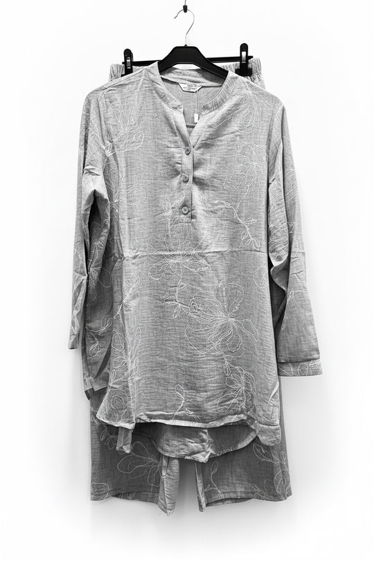 Linen Look Button Pastel Coords set