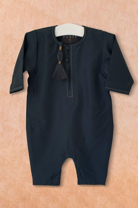 Baby Faris Omani Rompers - Aegean Blue