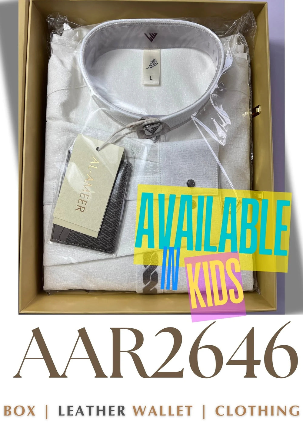 AAR2646 Latest Al Ameer Thobe/ Jubba- Ivory