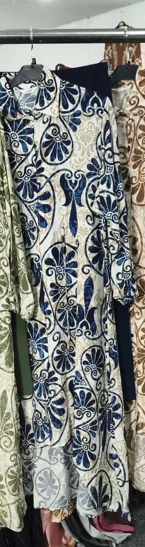 Tail Back print linen feel Coord 2