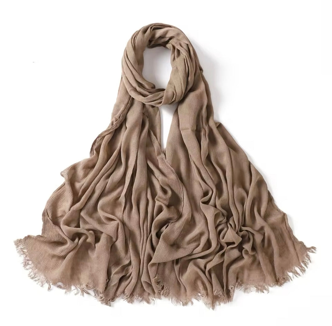 Crinkle Rayon Viscose Hijab/Scarf