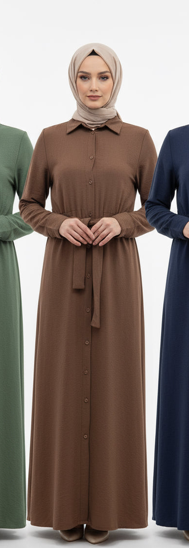 Maxi Belted Linen Feel Dress