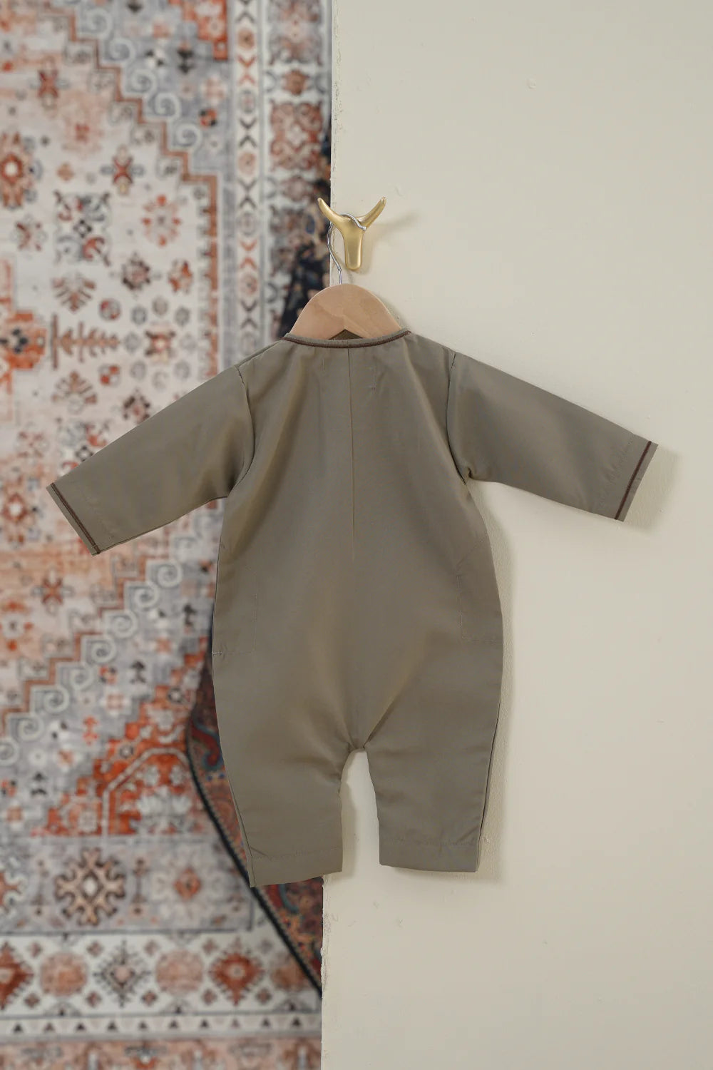 Baby Faris Omani Rompers - Walnut