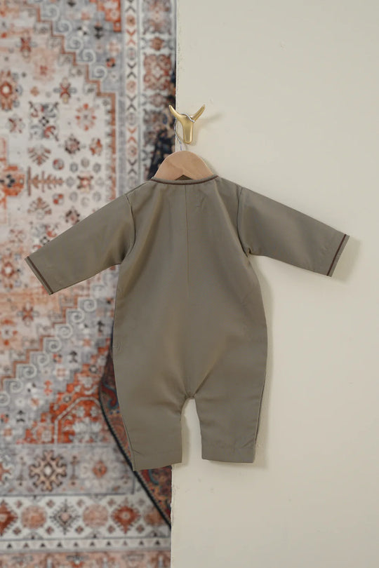 Baby Faris Omani Rompers - Walnut