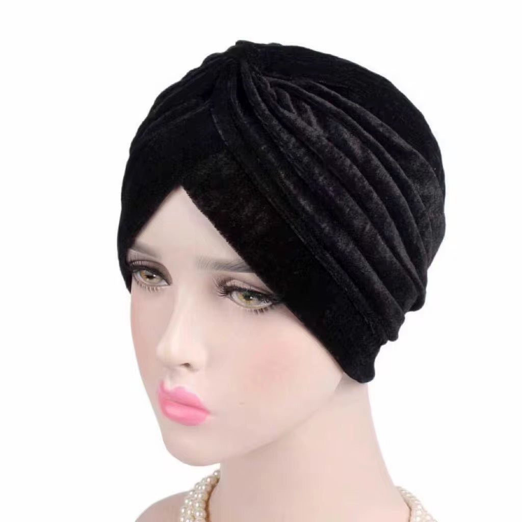 Velvet Ready Turban/ Chemo Cap/ Hat