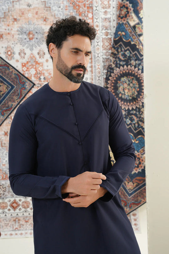 Faris Emirati Thobe/Jubba - Navy