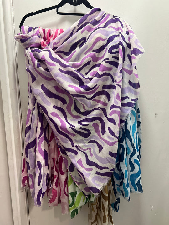 Printed large Cotton Mix scarf/ Hijab