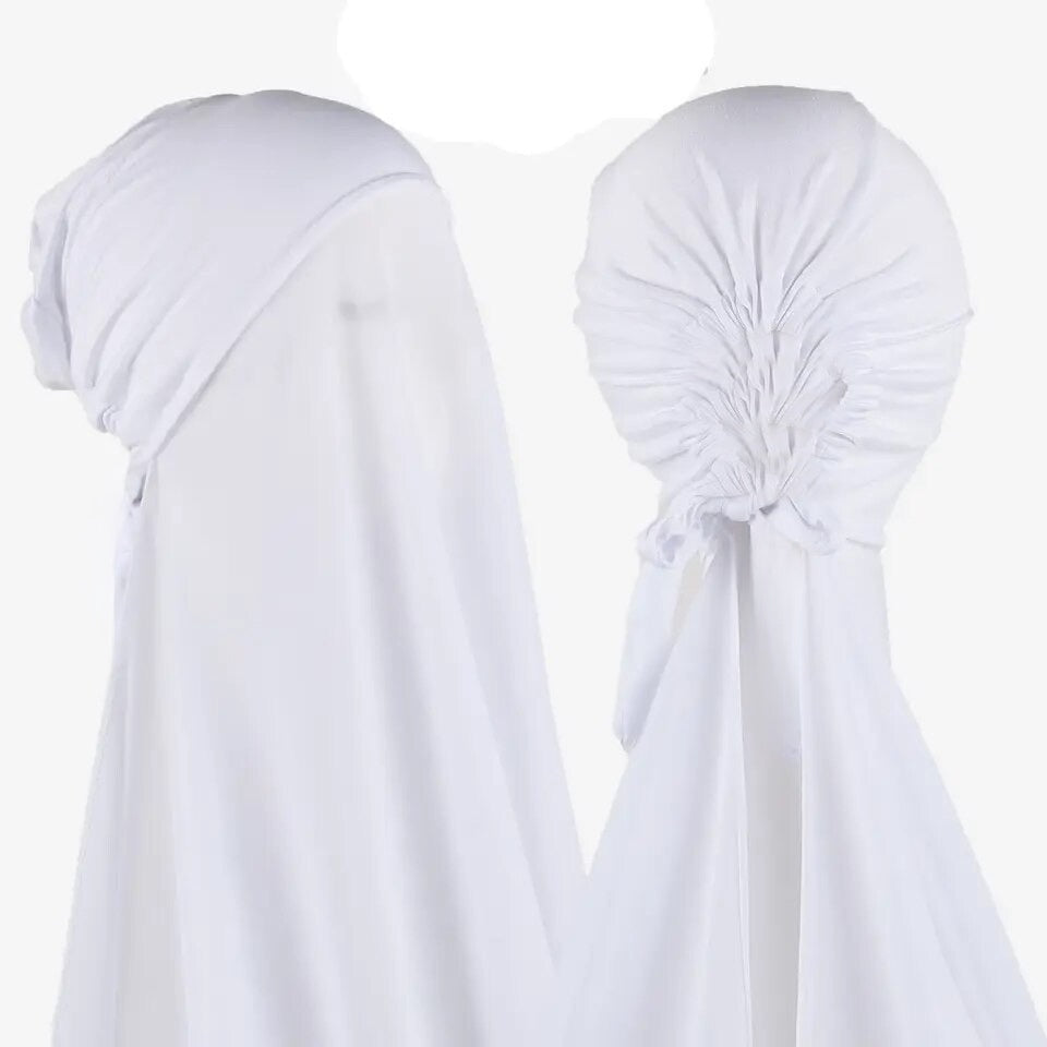 Ready made Bonnet Cap with Chiffon Hijab all in one