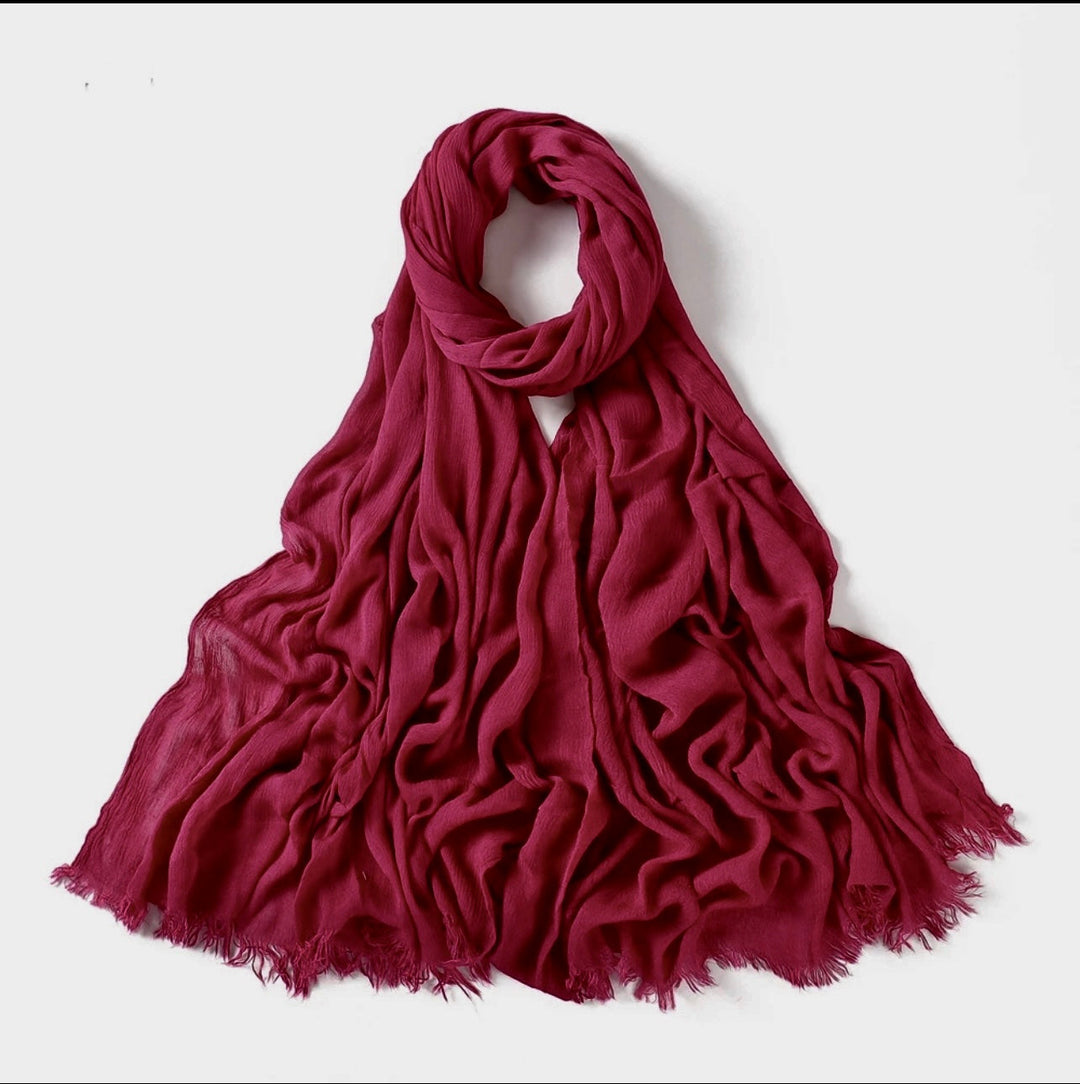 Crinkle Rayon Viscose Hijab/Scarf