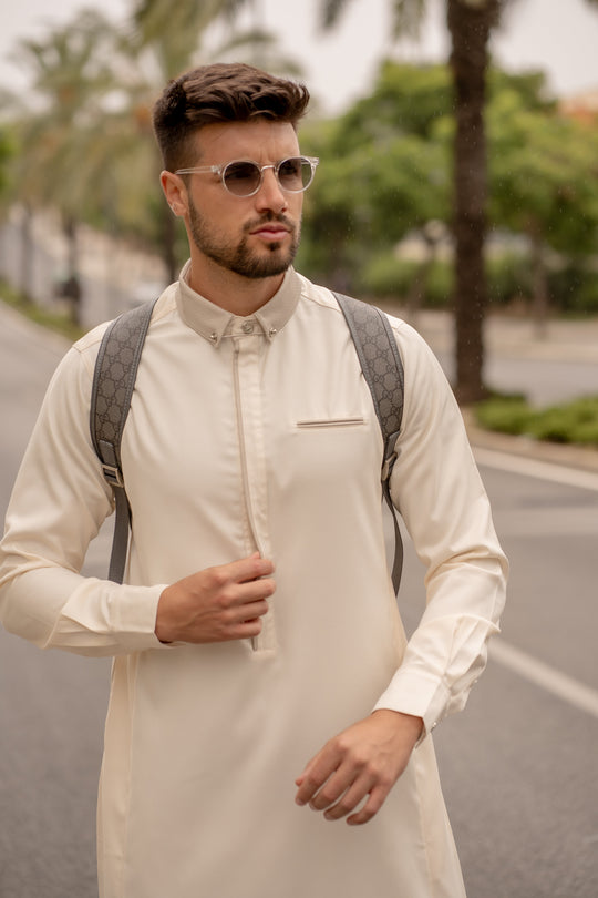 AAR2422 Al Ameer Latest Thobe/Jubba - Cream