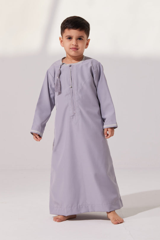 Boys Faris Omani Lilac Jubba/Thobe - Lilac