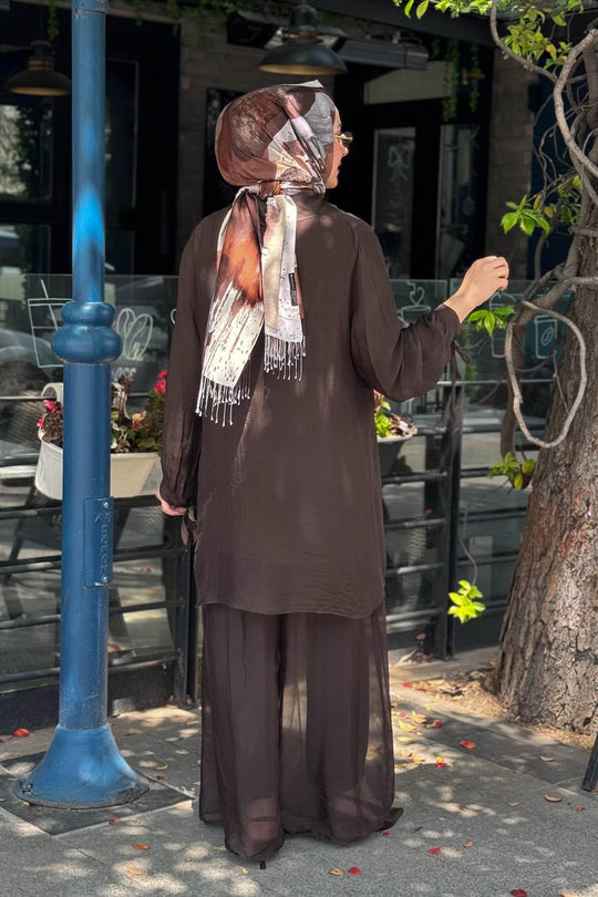 Premium Long Silk Chiffon Co-ord sets