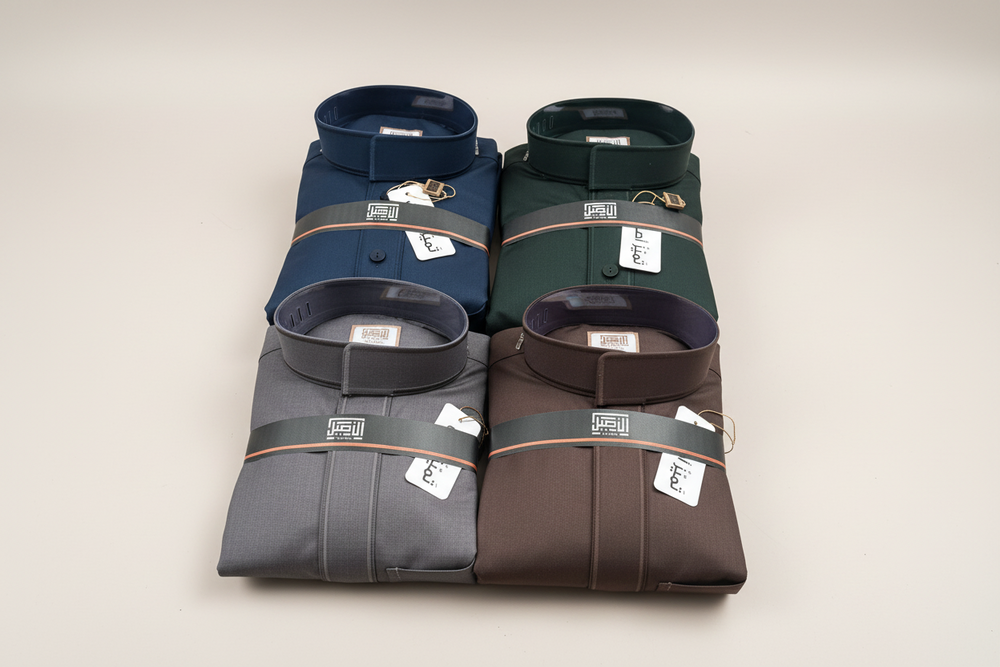 Embroidered Winter Al Aseel Thobes -Brown  Z07