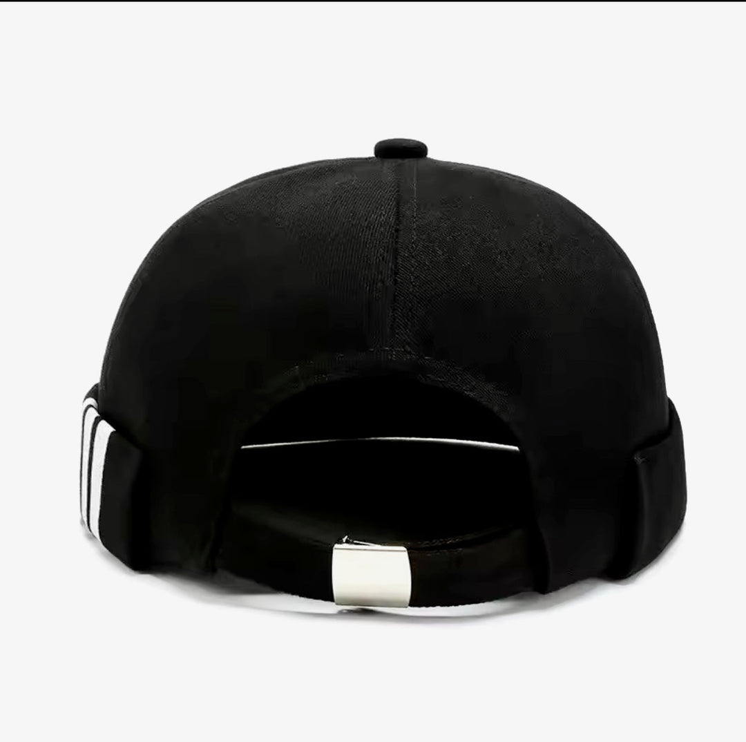 Large Size Men Adjustable Brimless Docker Hat with stripes
