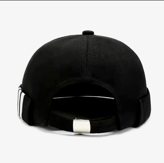 Large Size Men Adjustable Brimless Docker Hat with stripes
