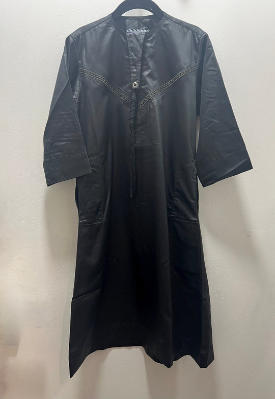 Baby,Toddlers and Boys Black Thobe/Jubba with Embroidery
