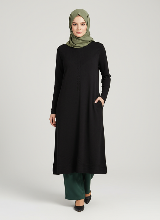 Knitted A line  Jumper Midi Dress