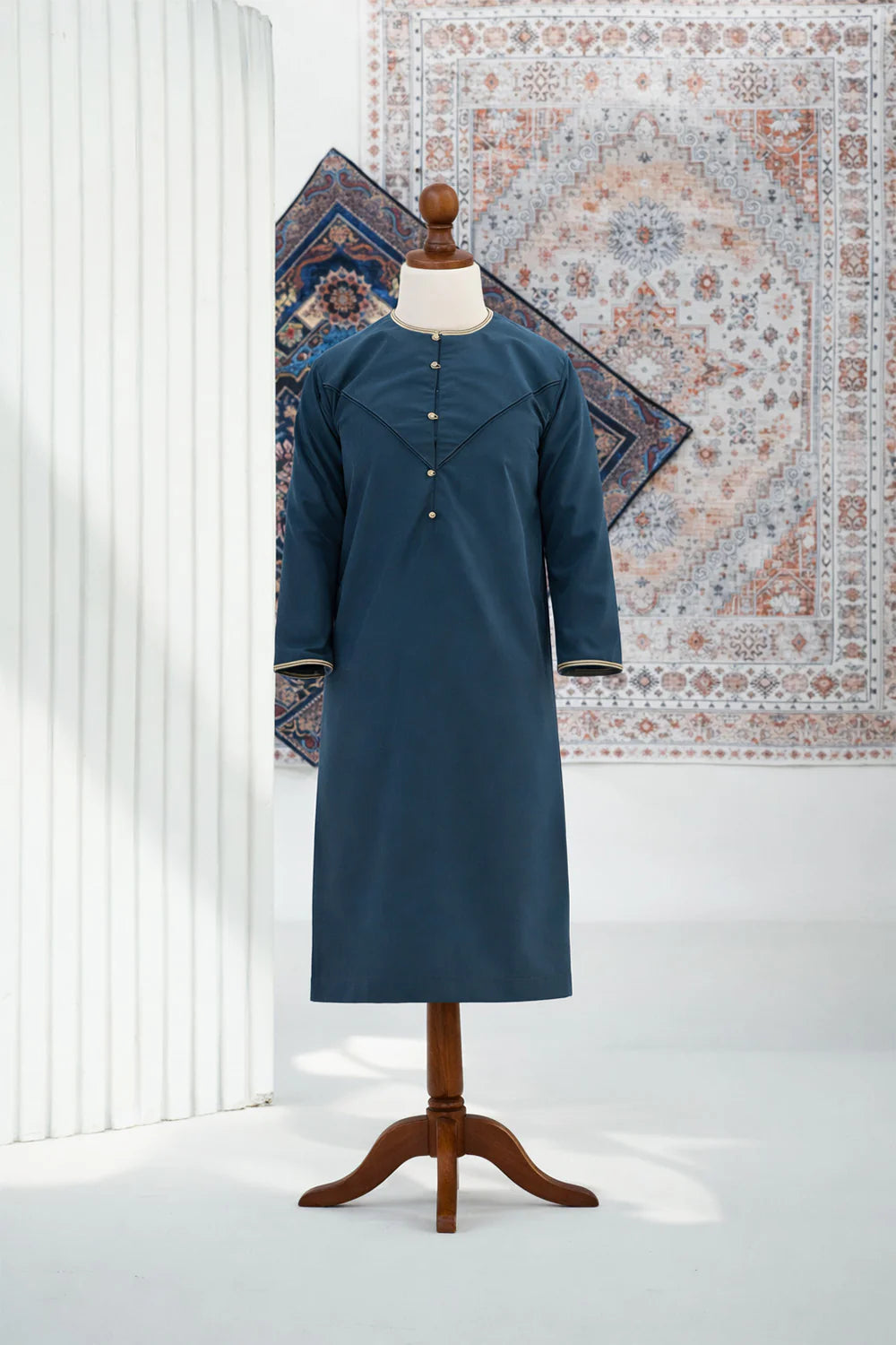 Boys Faris Emirati Jubba/Thobe - Aegean Blue