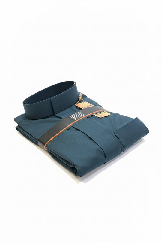 NEW Al Aseel Summer Thobe/ Jubbah with Zip - Teal Blue  Z-1003/3