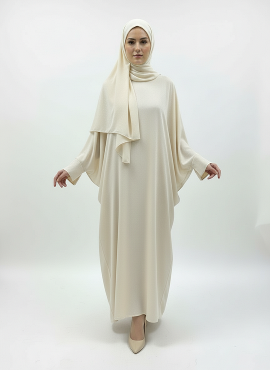 Rhinestone Batwing Abaya in One Size