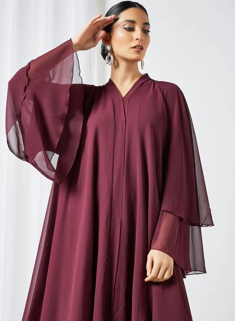 Chiffon Ladies Princess Dress Abaya