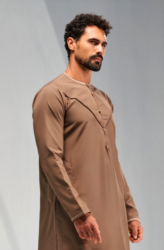 Faris Emirati Thobe/Jubba - Brown