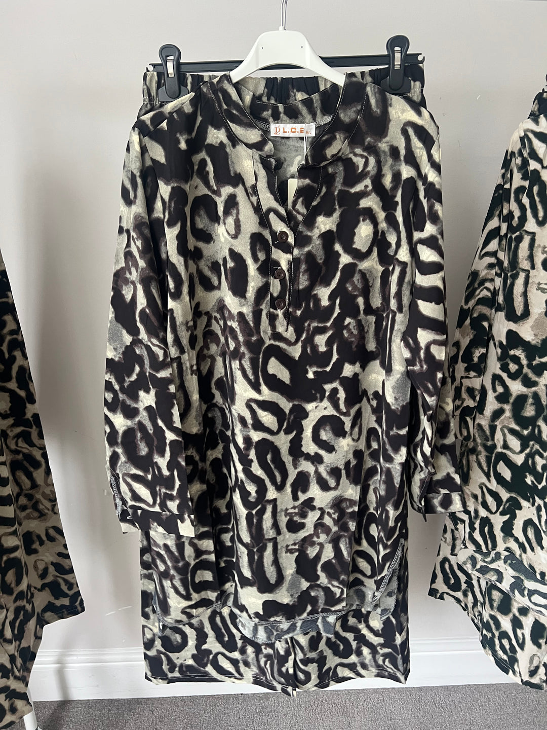Animal printed 3 Button Soft Coords set
