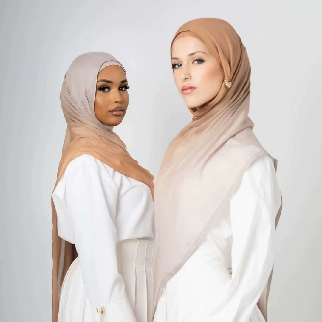 Modal cotton Dip Ombré Hijab Scarf