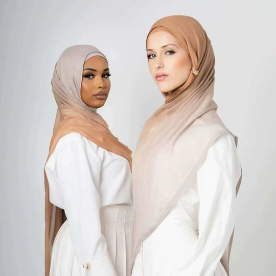 Modal cotton Dip Ombré Hijab Scarf