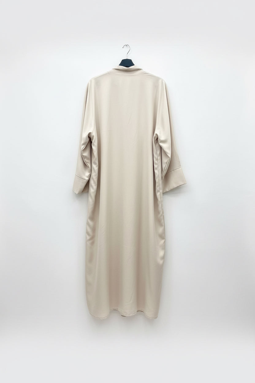 Linen Look Medium weight Duster Coat Midi Length