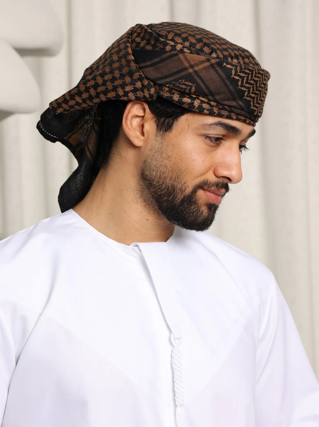 Ready to Wear 2 in 1 Keffiya/ Shemagh /Amama wrap