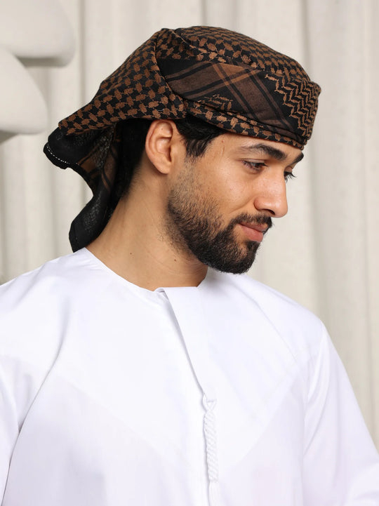Ready to Wear 2 in 1 Keffiya/ Shemagh /Amama wrap