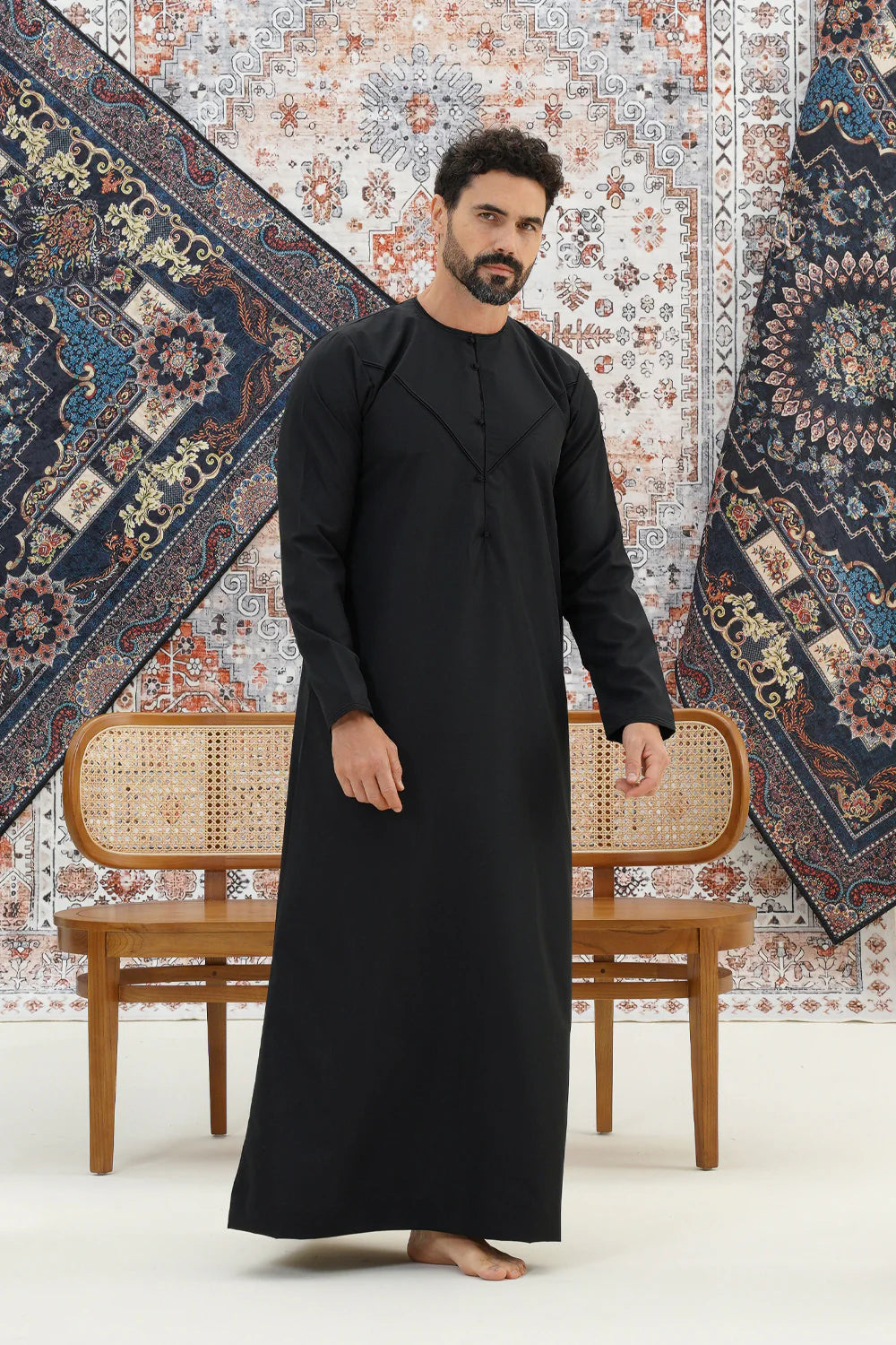 Faris Emirati  Thobe/Jubba - Black