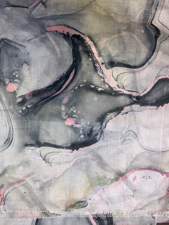 Water paint Print Maxi Light weight Summer scarf/ Hijab