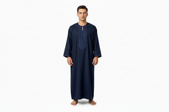 Boy’s Moroccan Full sleeve Thobe/Jubbah in Navy