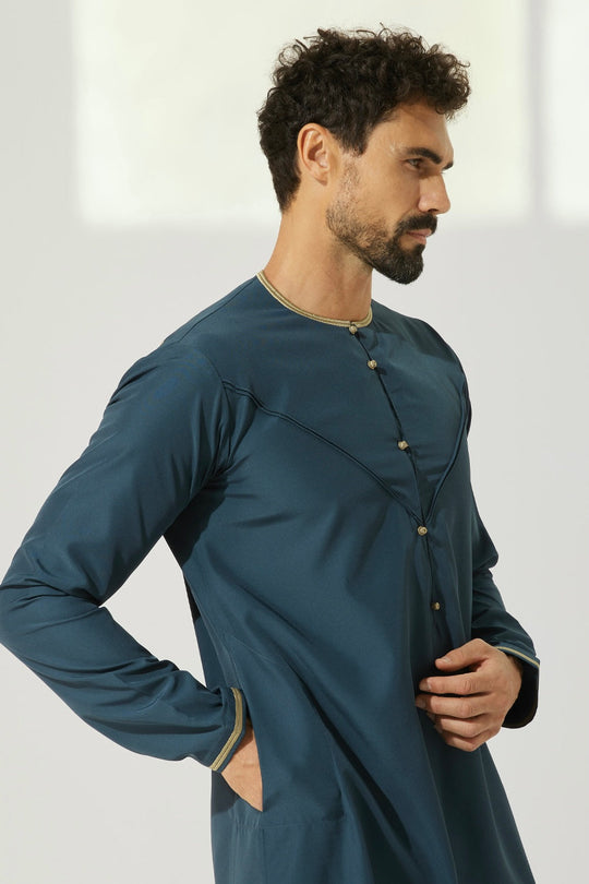 Faris Emirati Thobe/Jubba - Aegean Blue