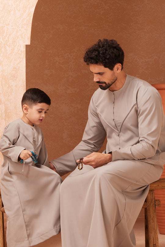 Faris Emirati Thobe/Jubba - Taupe