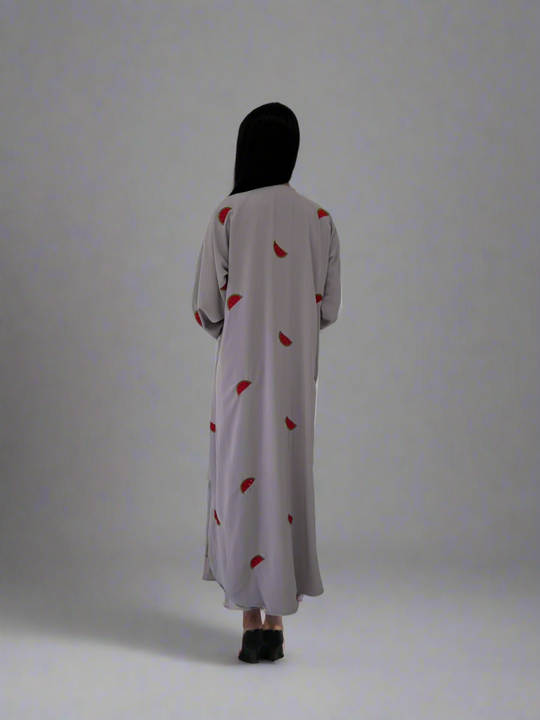 Water Melon Embroidered Abaya