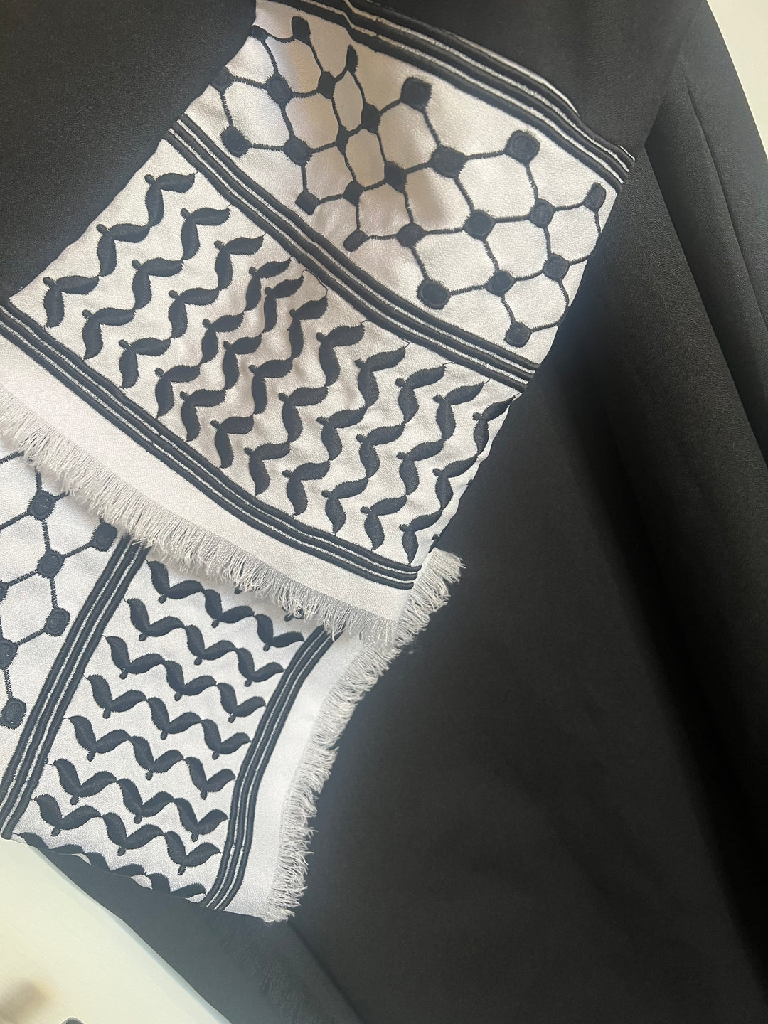 Keffiya Embroidered Abayas with Hijab