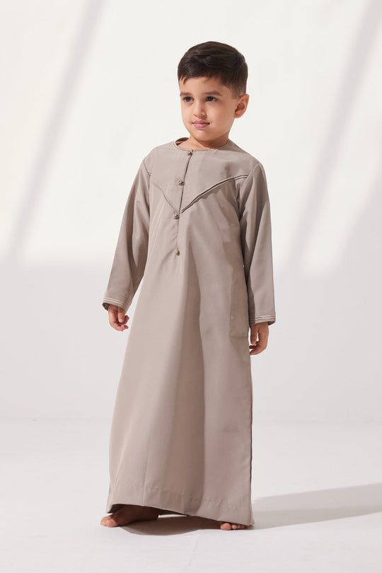 Boys Faris Emirati Jubba/Thobe - Taupe