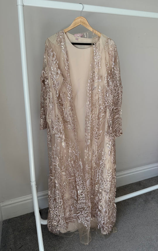 Saqina Embellished Lace Abaya Sets