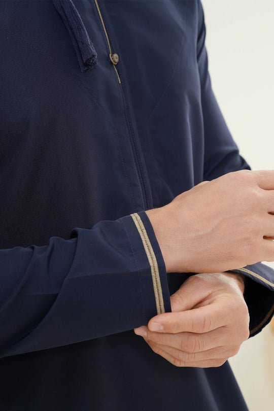 Boys Faris Omani Jubba/Thobe - Navy Blue